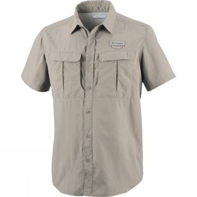 Camisa Columbia Cascades Explorer Manga Corta Hombre Kaki - Chile HQA689701